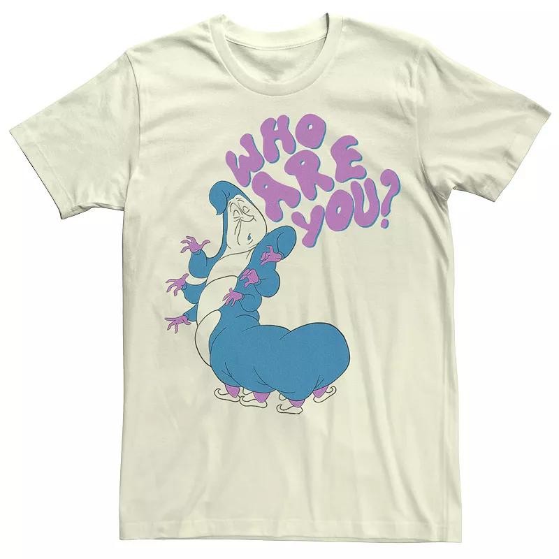 Disney's Alice In Wonderland Caterpillar Men's Who Are You Tee, Size: Medium, Light Blue Product Image