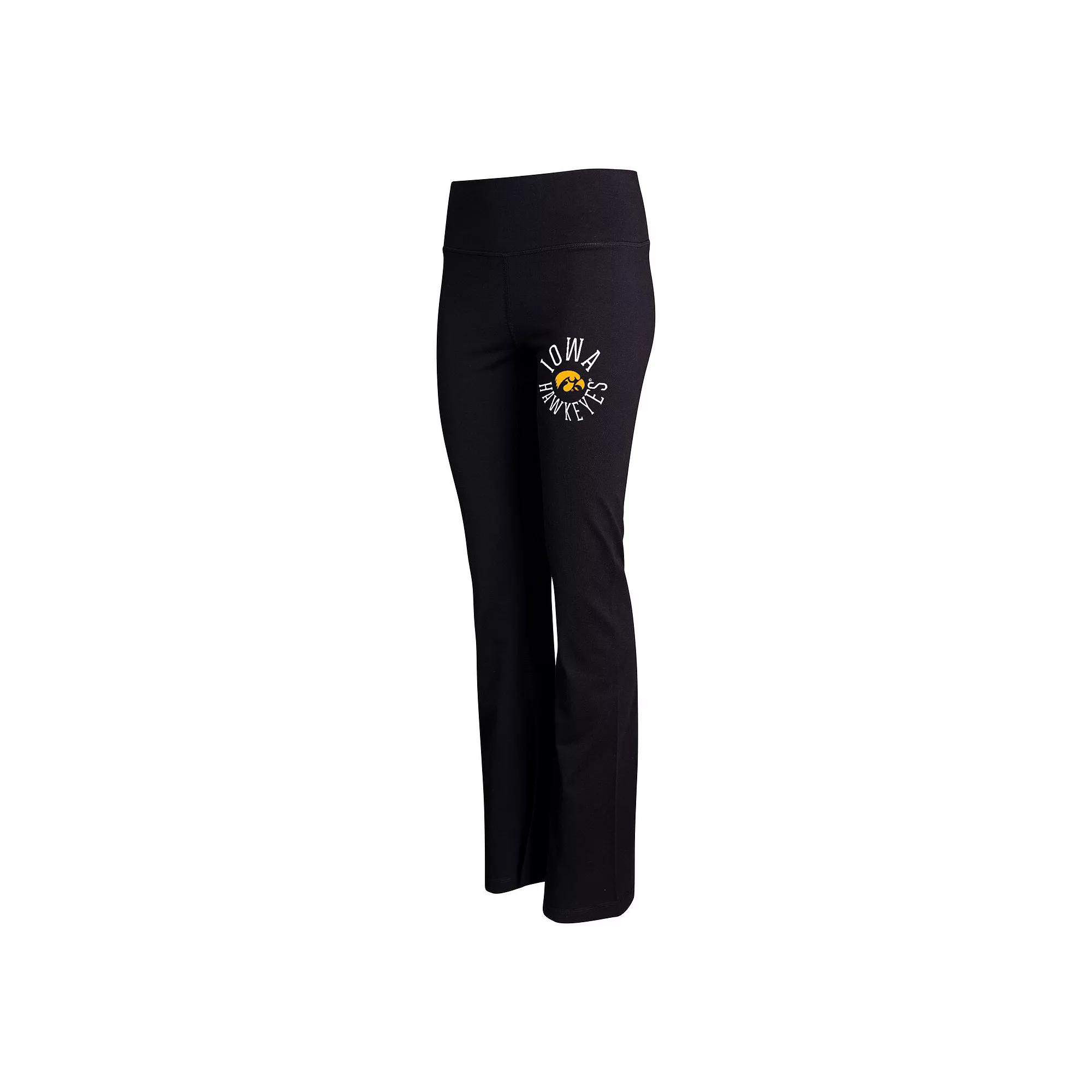 Women's Concepts Sport Black Iowa Hawkeyes Enclave Tri-Blend Flared Leggings, Size: Small Product Image