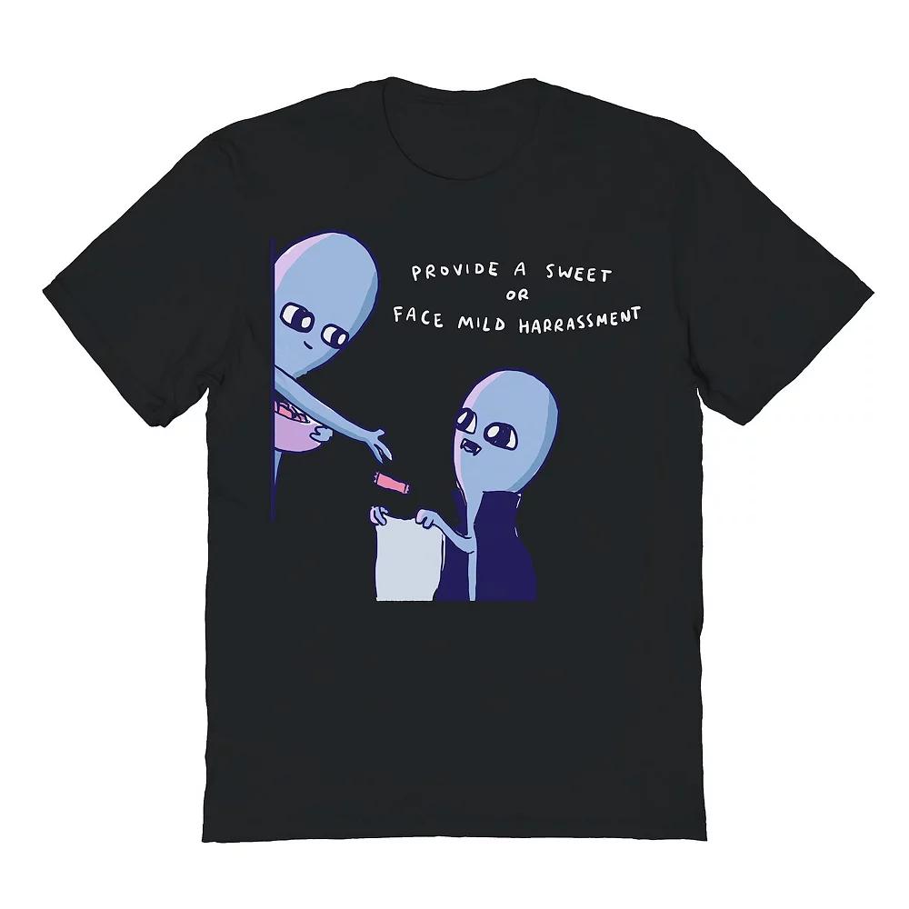 Men's Strange Planet Provide a Sweet Halloween Graphic Tee, Size: Medium, Black Product Image