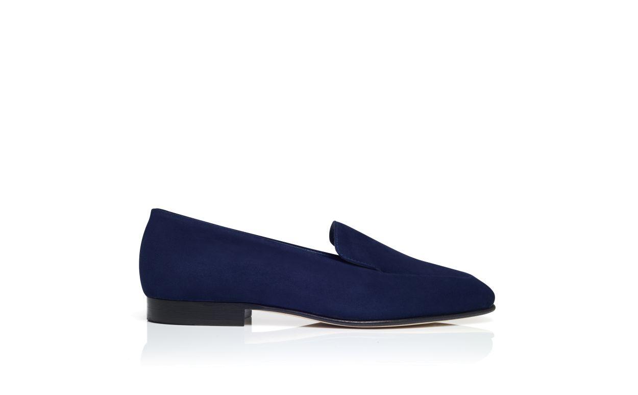 PITAKA Navy Blue Suede Loafers Product Image