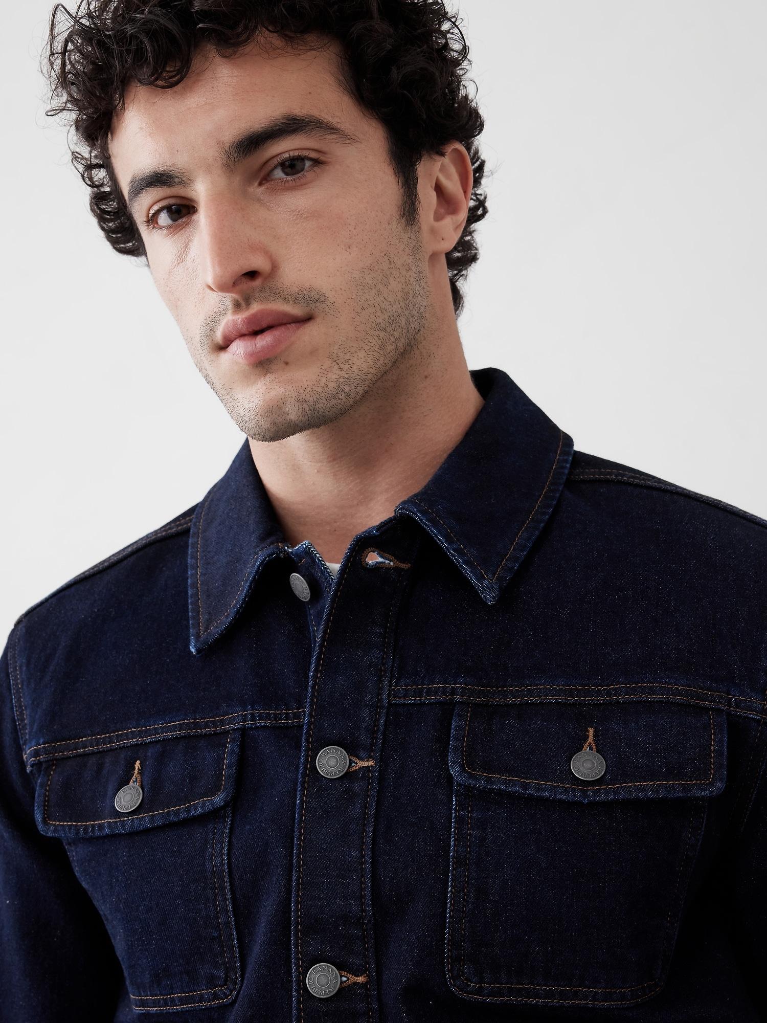 Denim Jean Trucker Jacket Product Image
