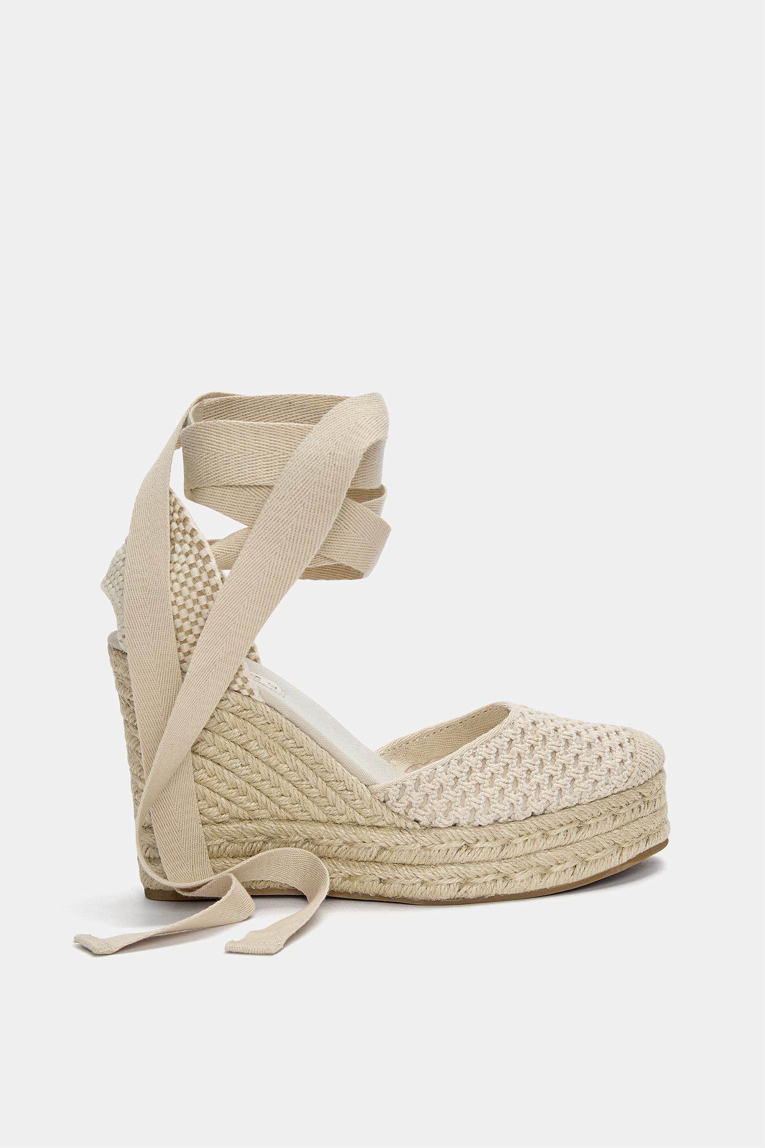 Crochet wedge espadrilles Product Image