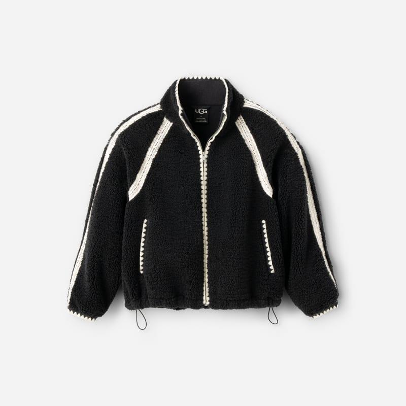 UGG Womens Nikia Crochet UGGfluff Jacket Fleece/Recycled Materials Product Image