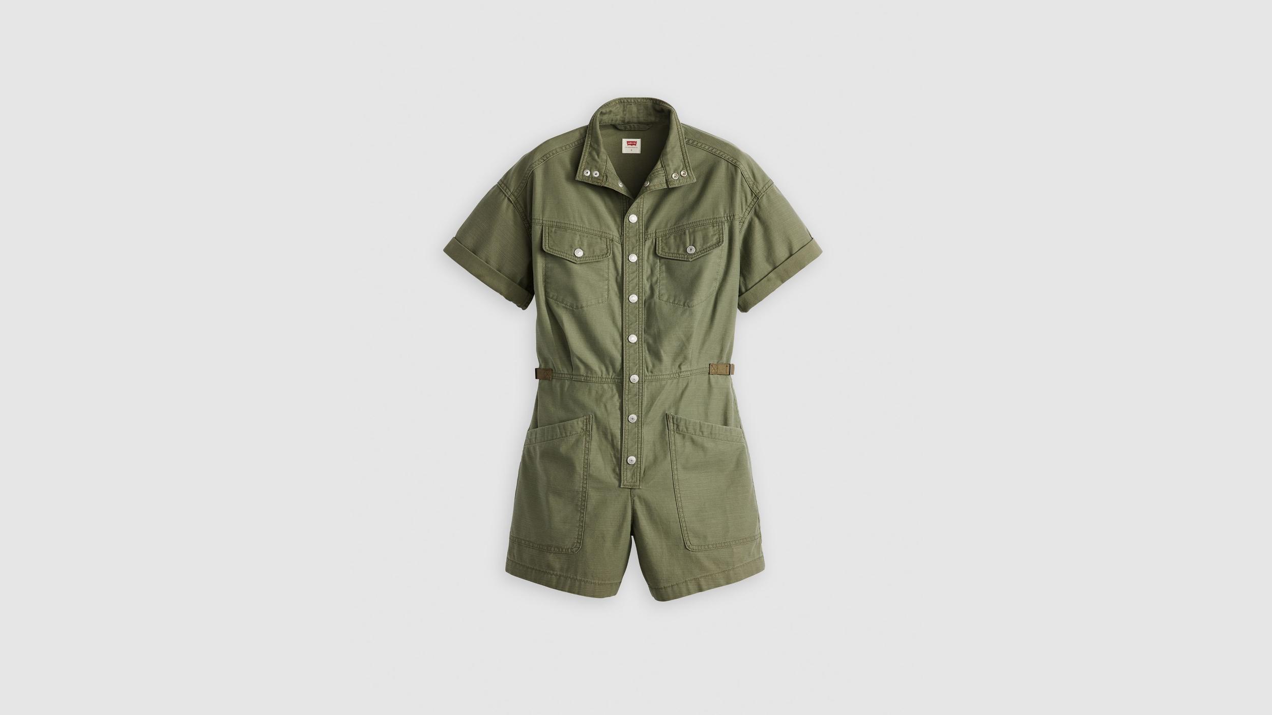 Short Sleeve Surplus Romper Product Image