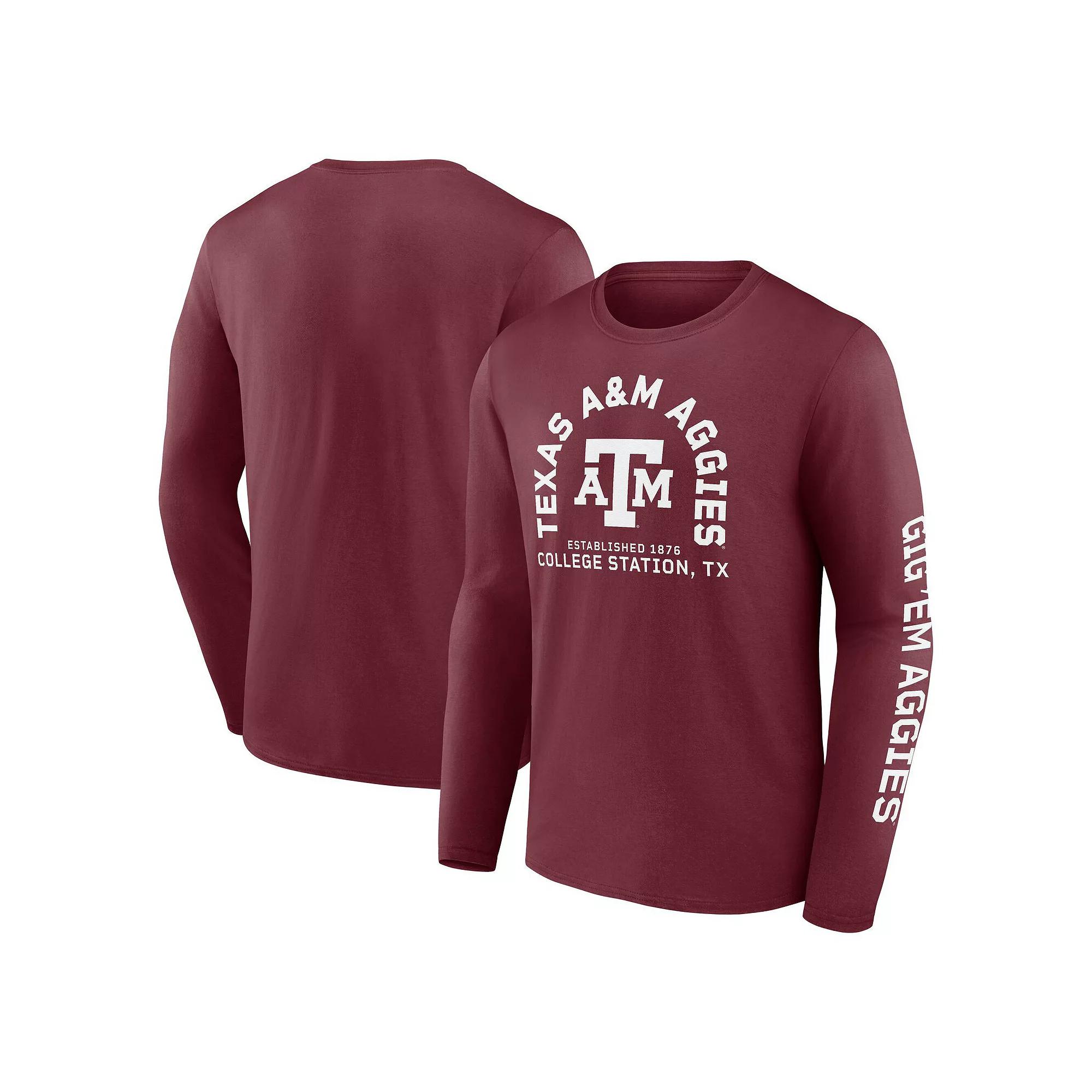 Men's Fanatics Maroon Texas A&M Aggies Fundamentals Cotton Winning Team Long Sleeve T-Shirt, Size: 2XL, Red Product Image