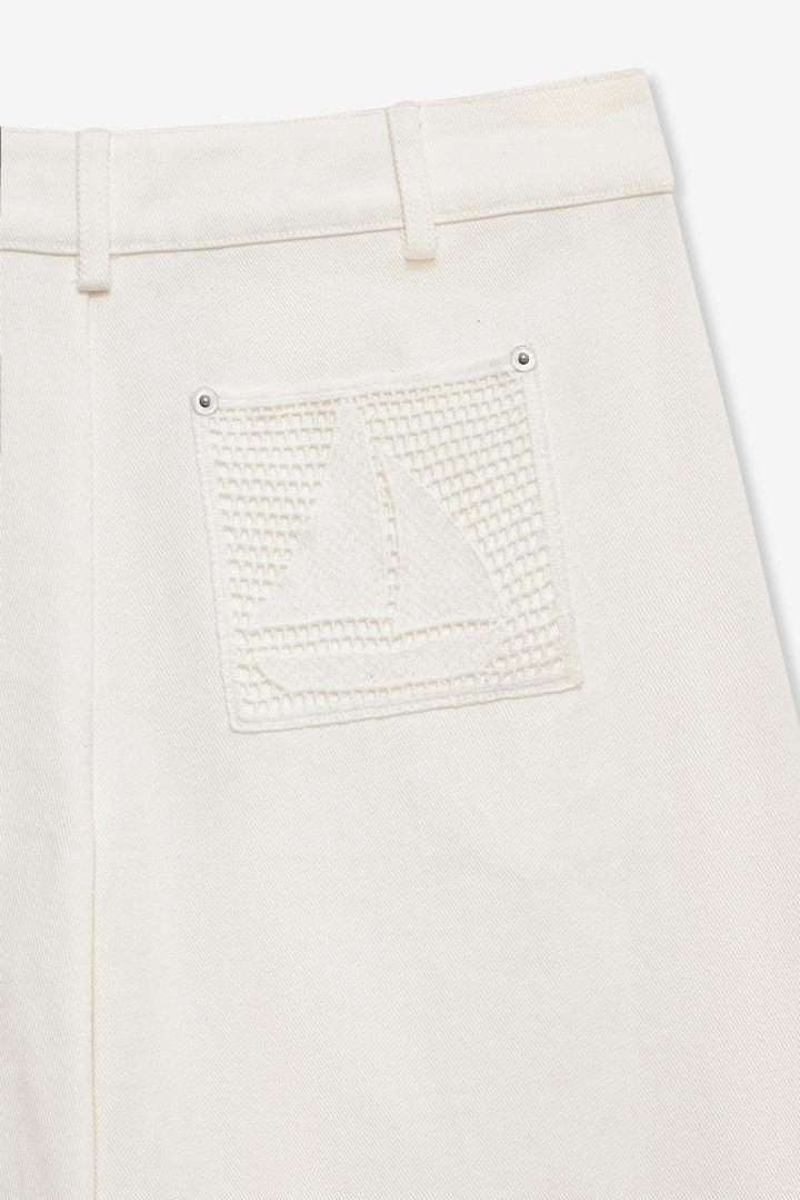 Agnes Denim Pants — White Product Image