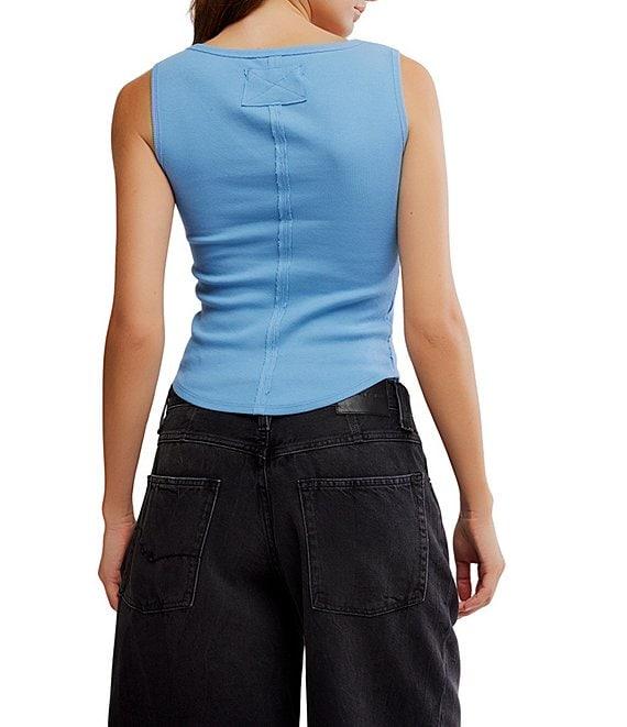 Free People Hummingbird Square Neck Sleeveless Tank Top Product Image