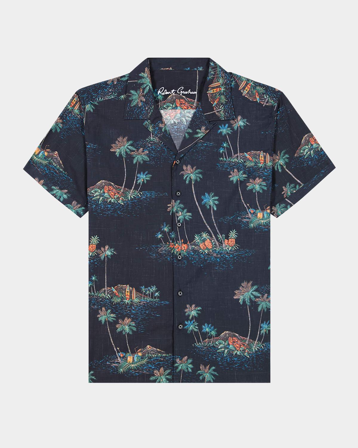 Mens Kauai Abstract Cotton Shirt Product Image