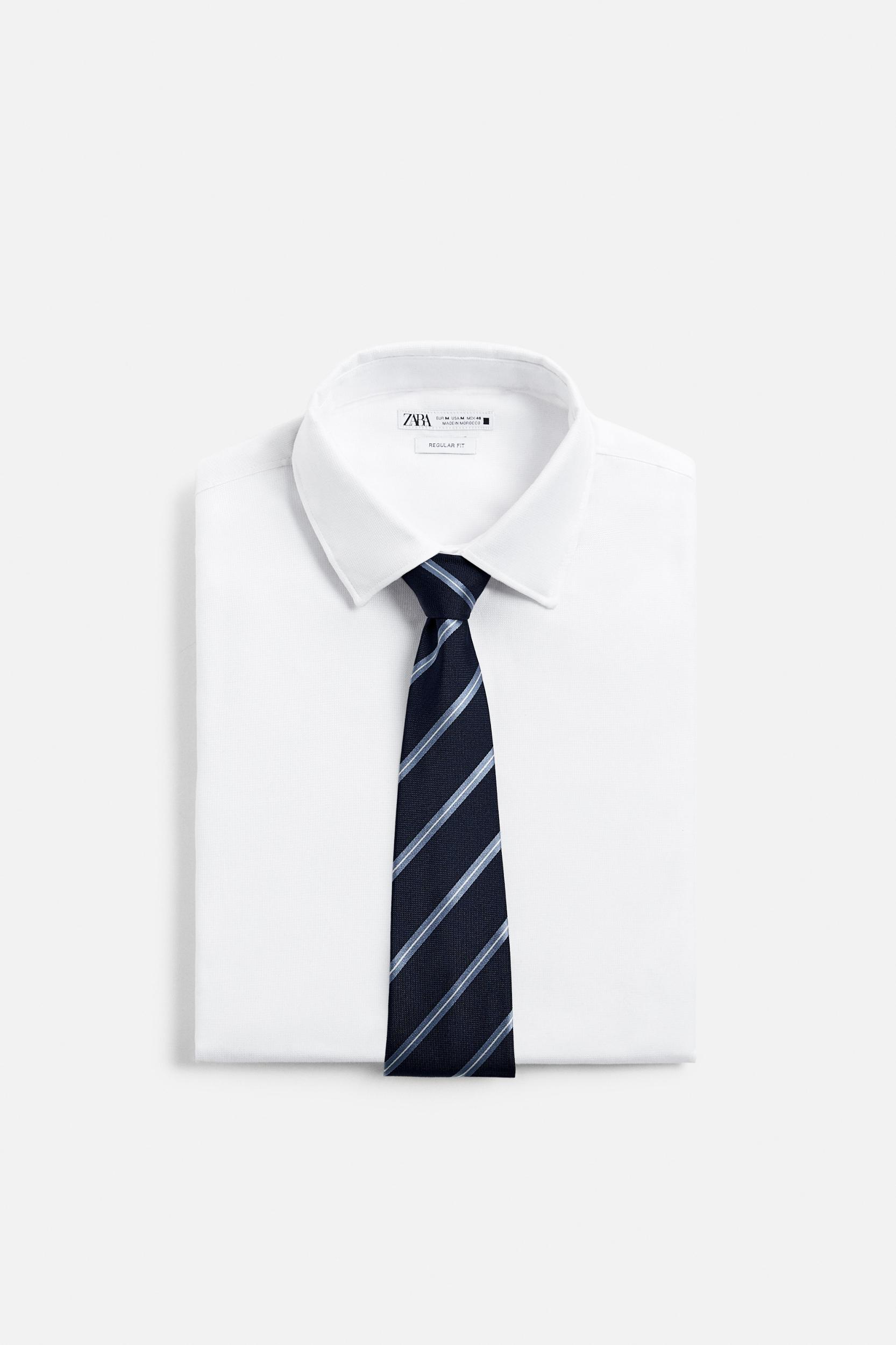 100% SILK STRIPED TIE Product Image