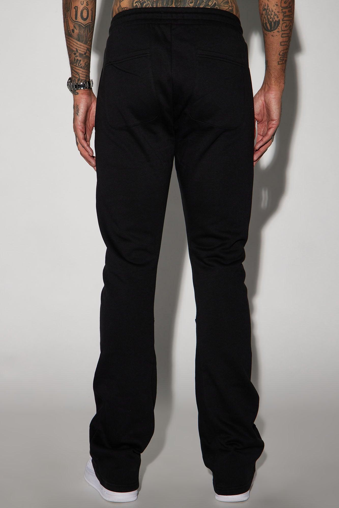 Barbwire Flared Sweatpants - Black Product Image