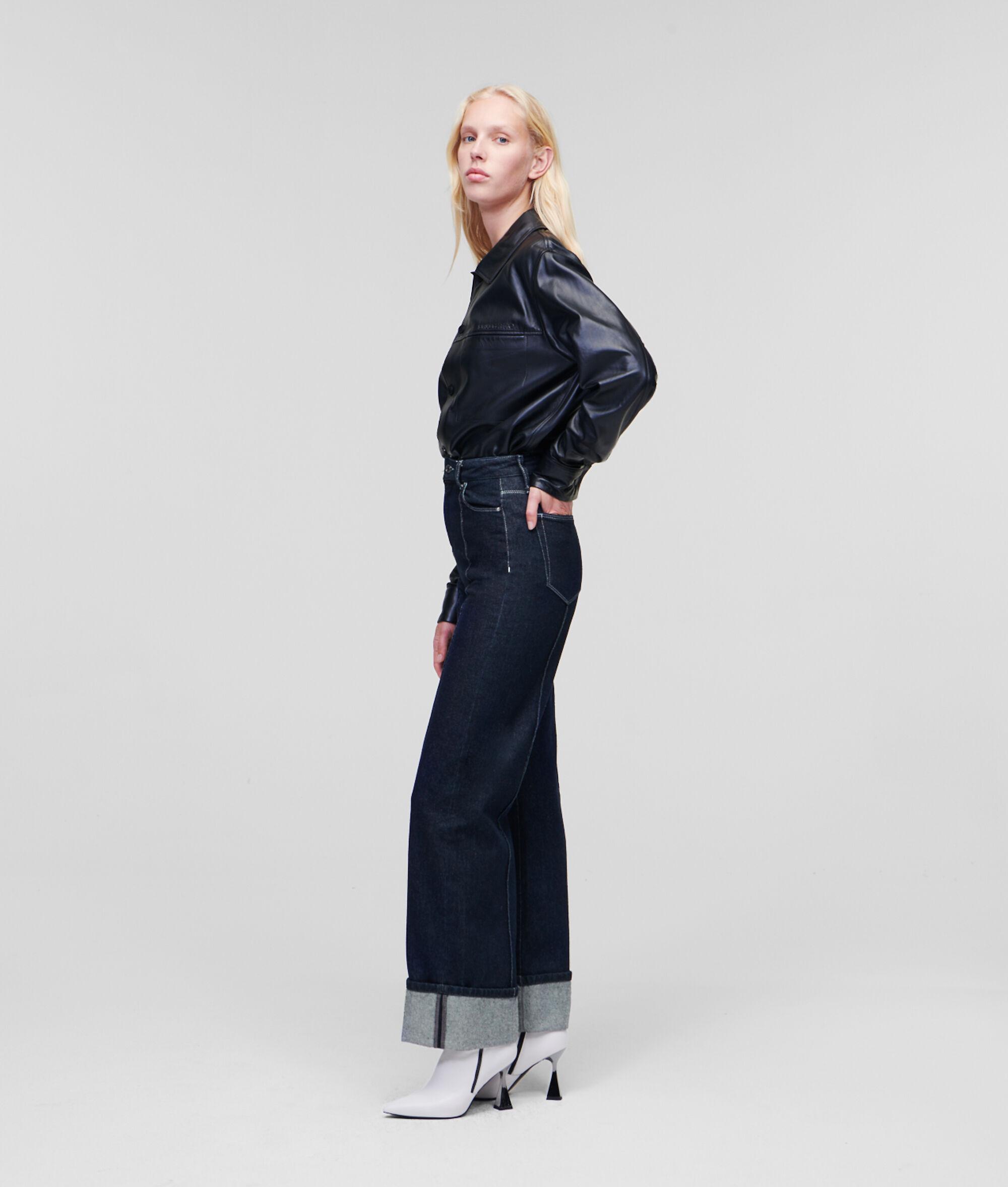 PIN-TUCK WIDE-LEG JEANS Product Image
