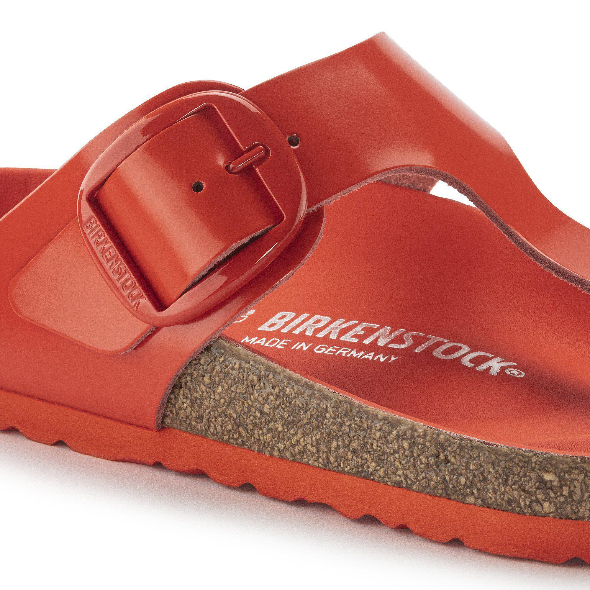 Gizeh Big Buckle Natural Leather Patent High Shine Tomato Product Image