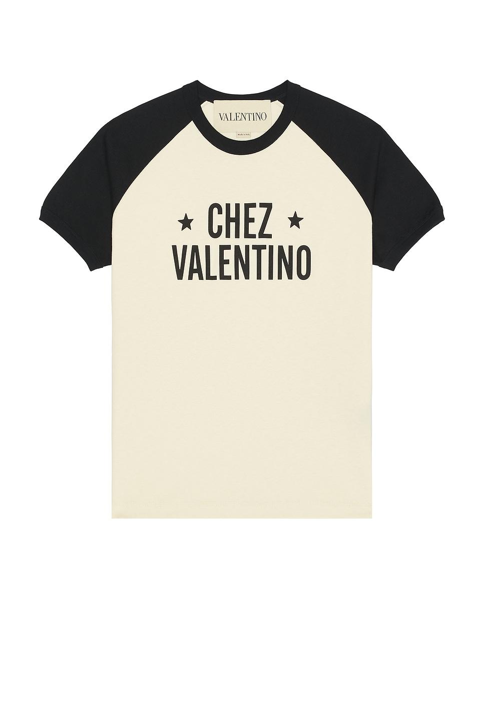 VALENTINO Chez Logo T-shirt In Neutral Product Image