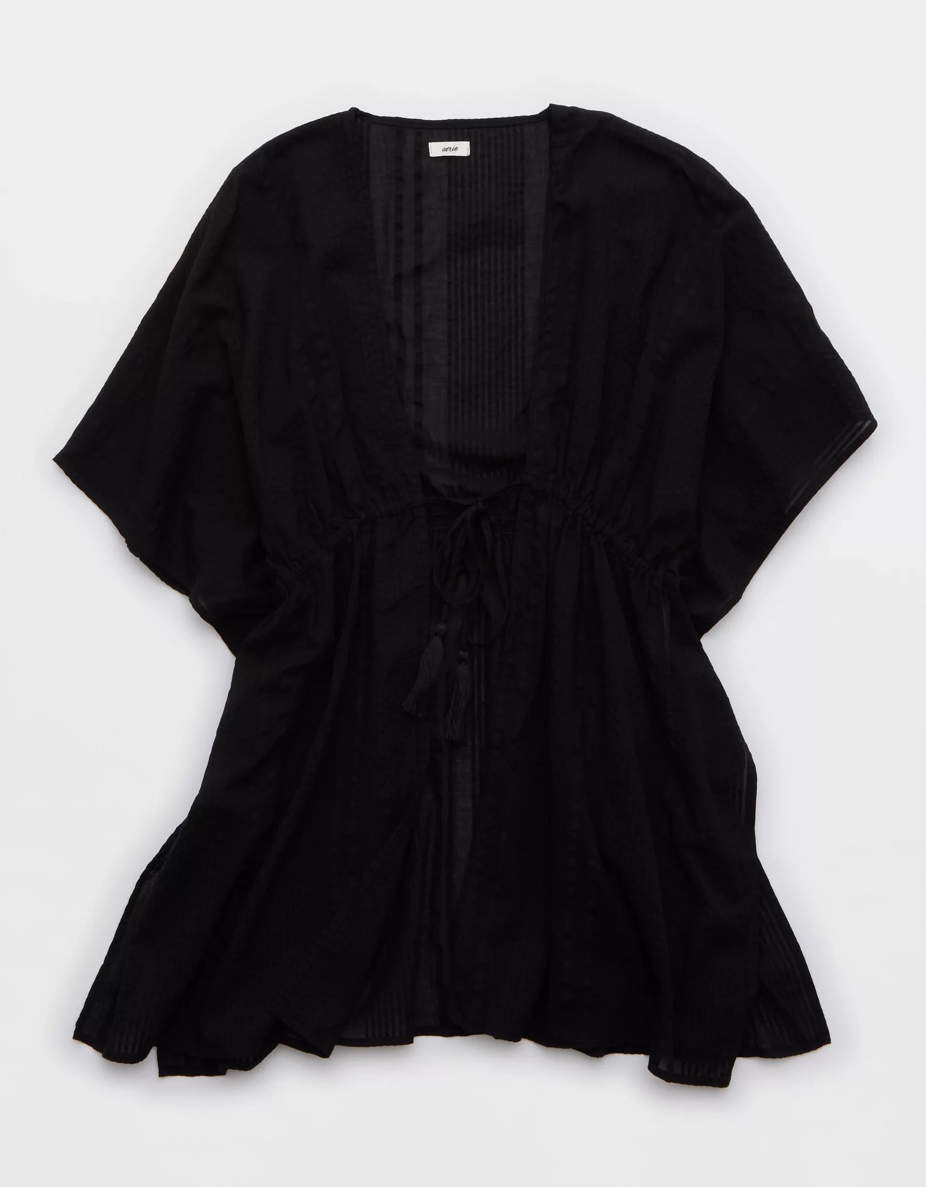 Aerie Seersucker Gauze Tie Cape Product Image