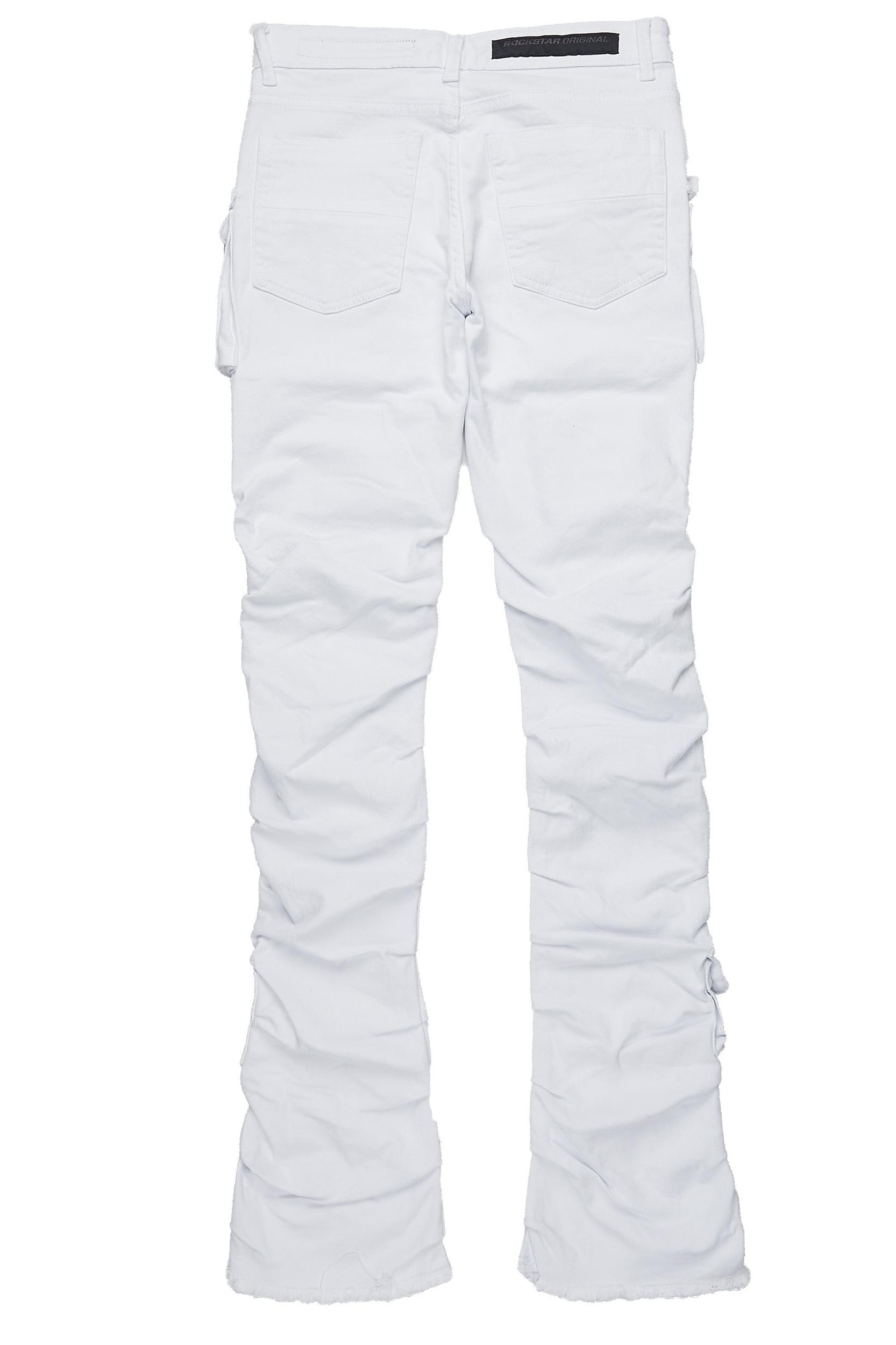Gentry White Stacked Flare Jean Male Product Image