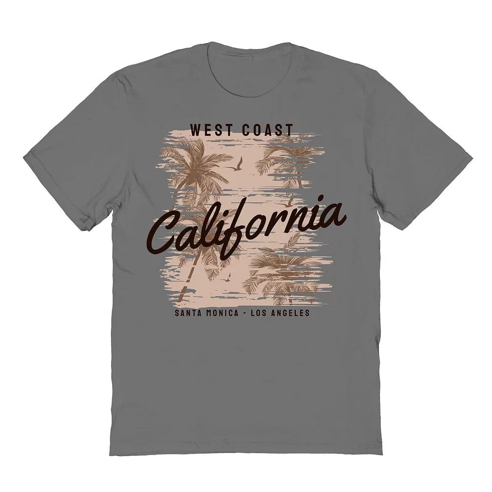 Men's COLAB89 by Threadless California Vintage Palms Graphic Tee, Size: Small, Grey Product Image