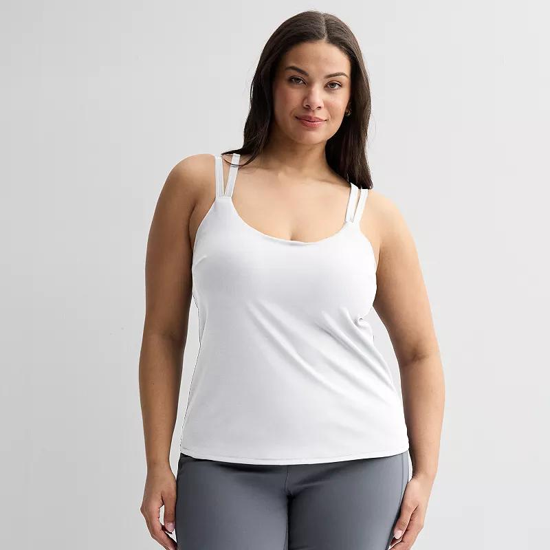 Plus Size Tek Gear® Ultrastretch Strappy Bra Tank Top, Women's, Size: 4XL, Keilani Blue Product Image