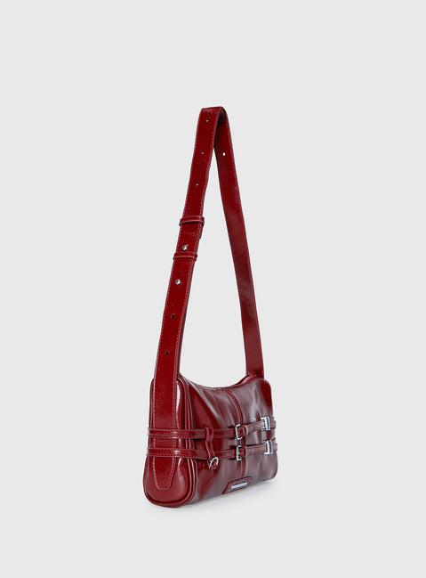 Recognize Buckle Detail Bag Red Product Image