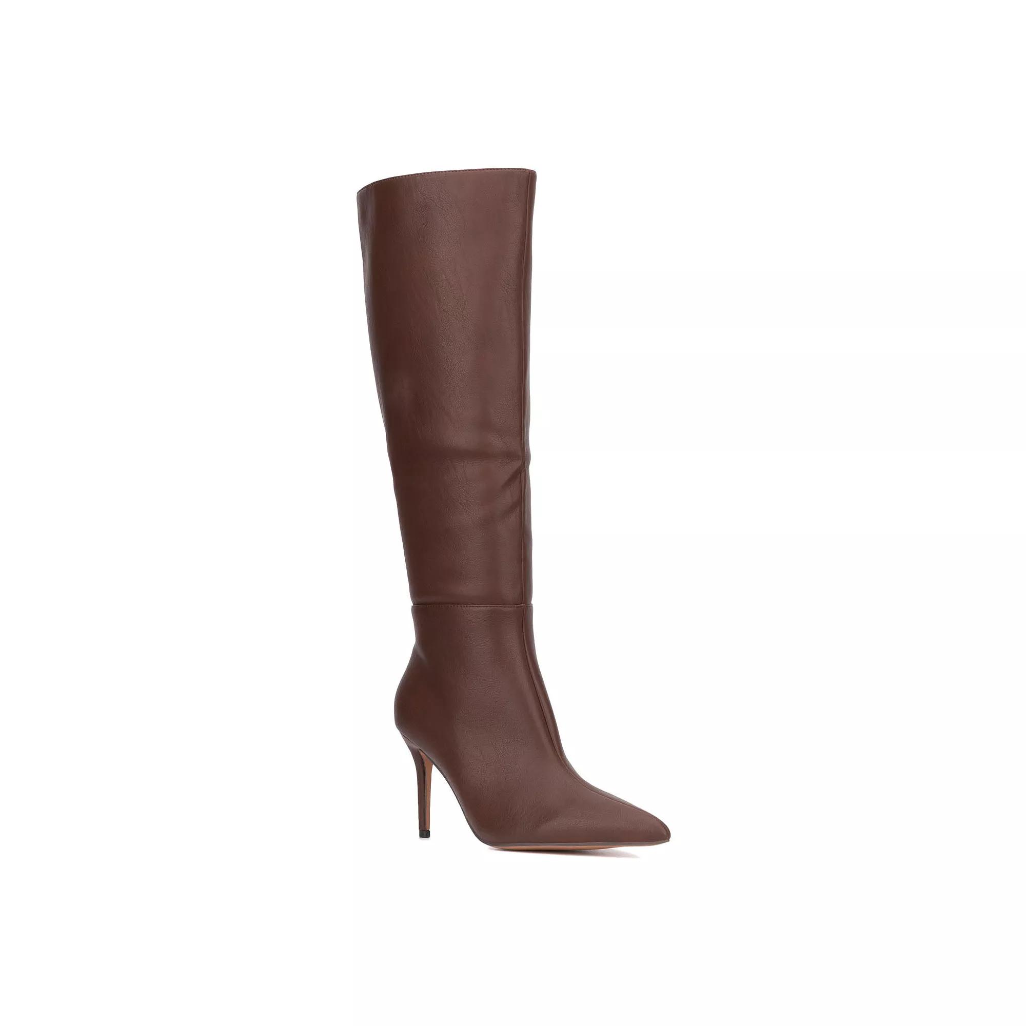 New York & Company Mae Women's Thigh-High Boots, Size: 9, Brown Product Image