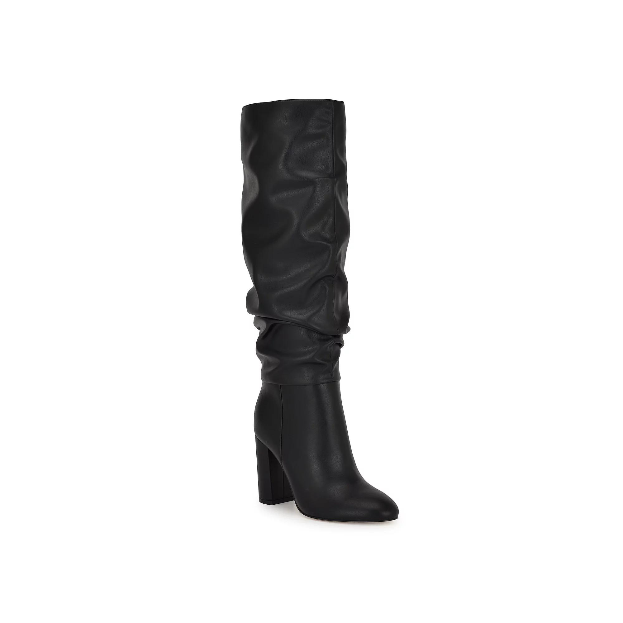 Nine West Magnett Women's Block Heel Slouchy Dress Boots, Size: 6, Black Product Image