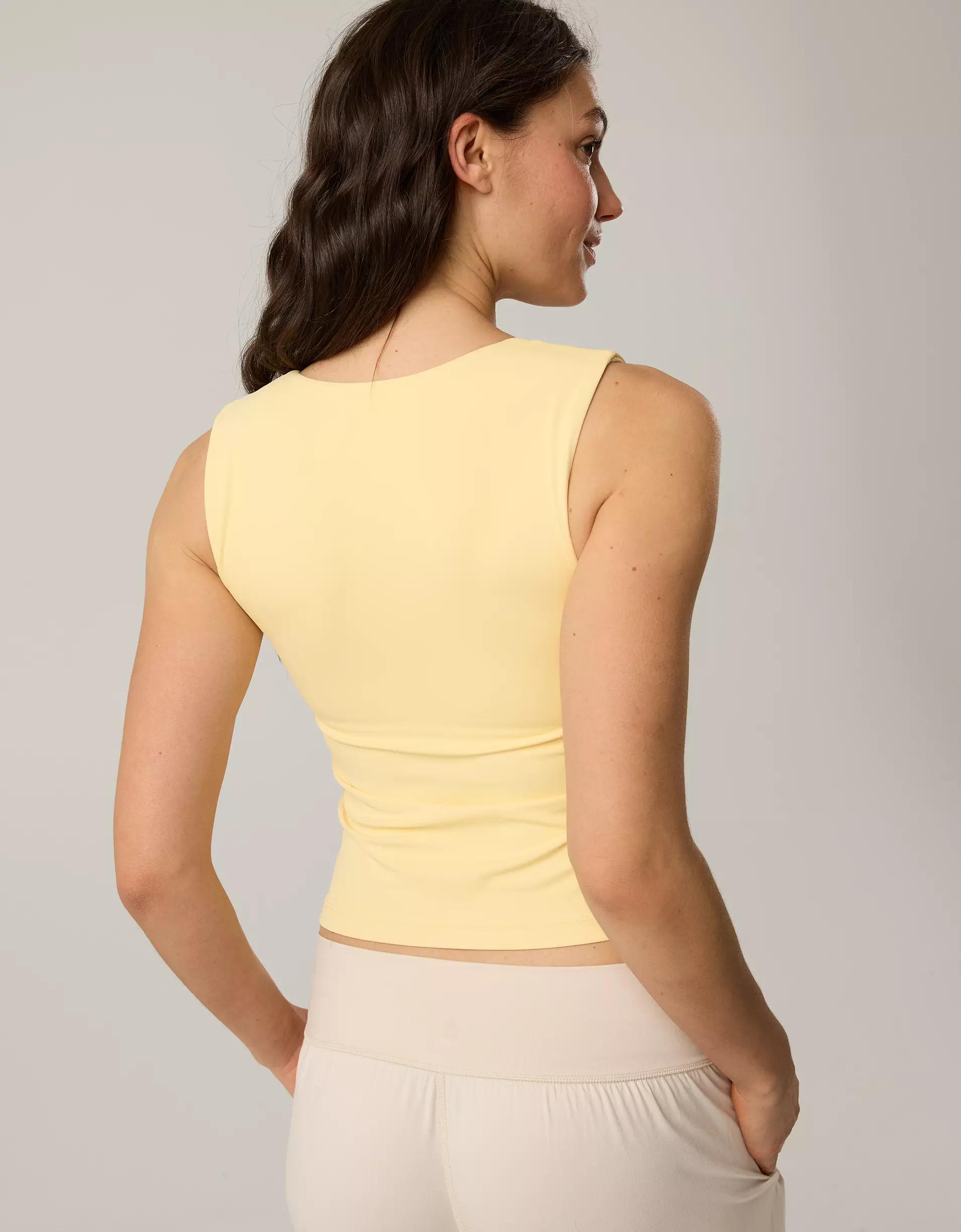 OFFLINE By Aerie Real Me Low Key Square Neck Tank Top Product Image