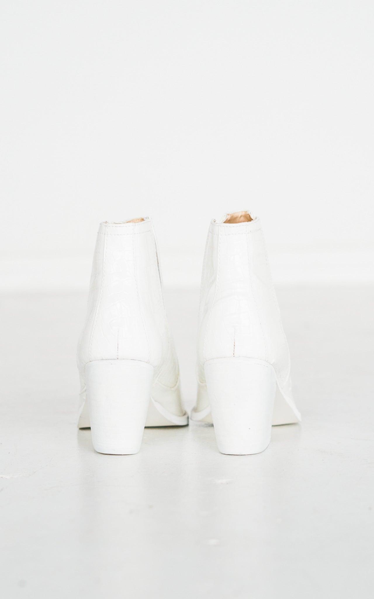 Tarim Bootie in White Croc (Online Exclusive) Product Image