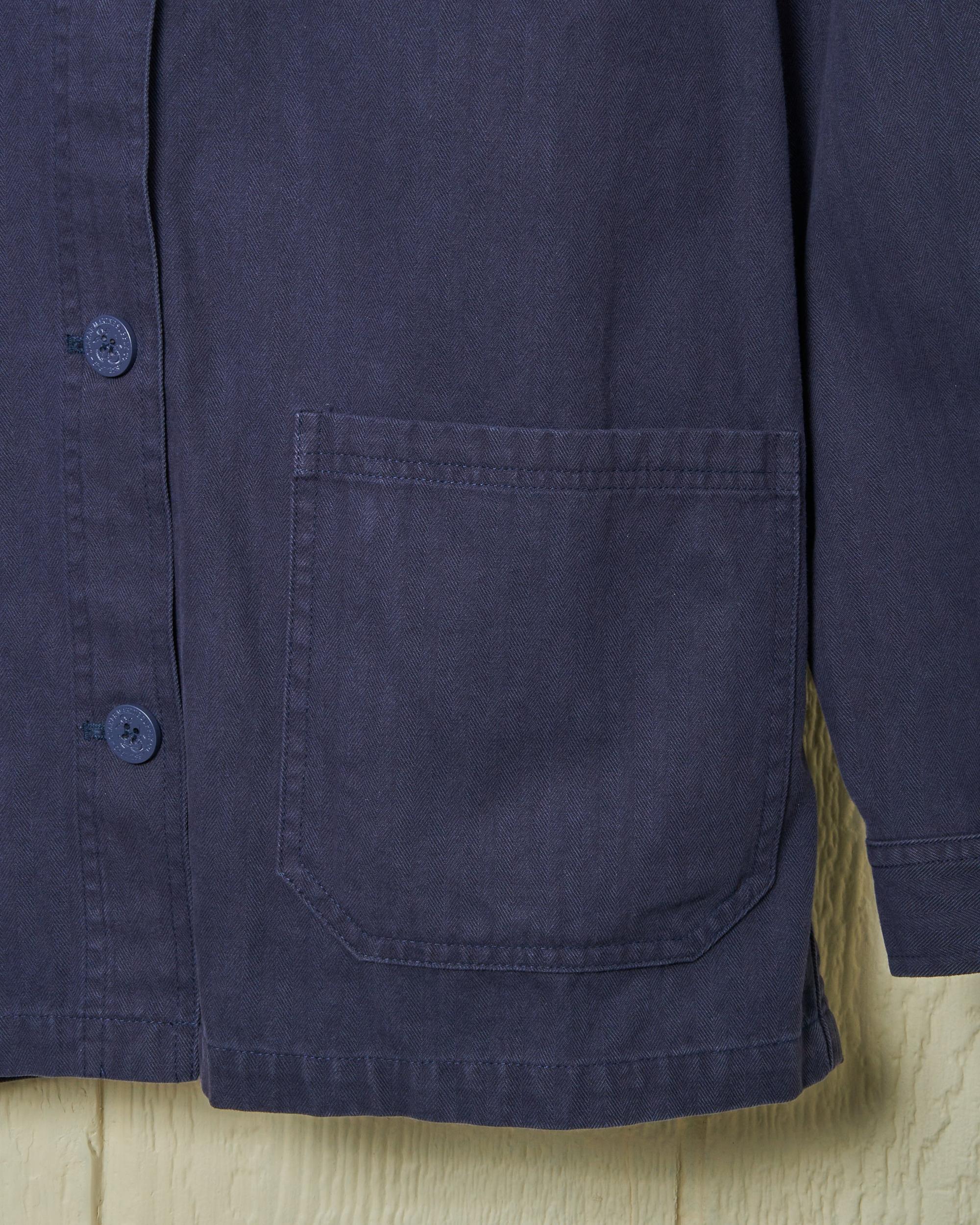 Women's French Workman’s Jacket in Navy Herringbone Product Image