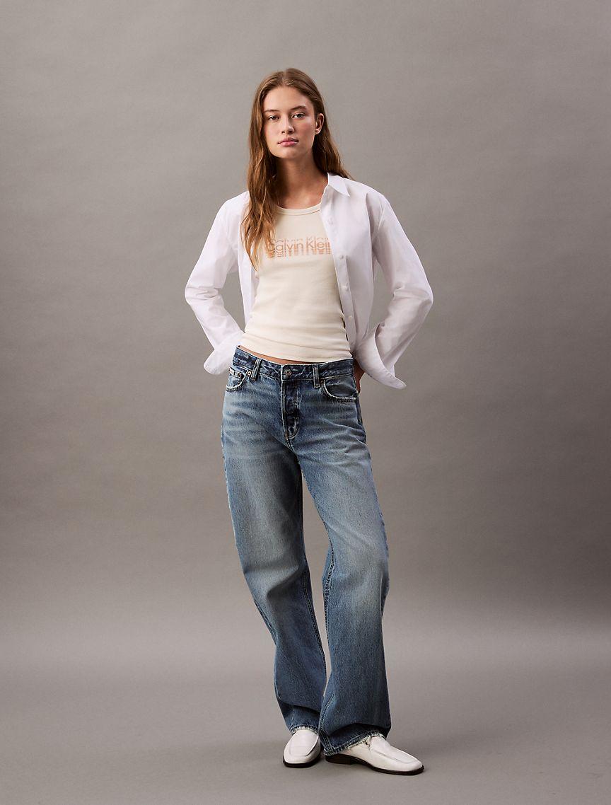 Cotton Contour Rib Logo Graphic Tank Product Image