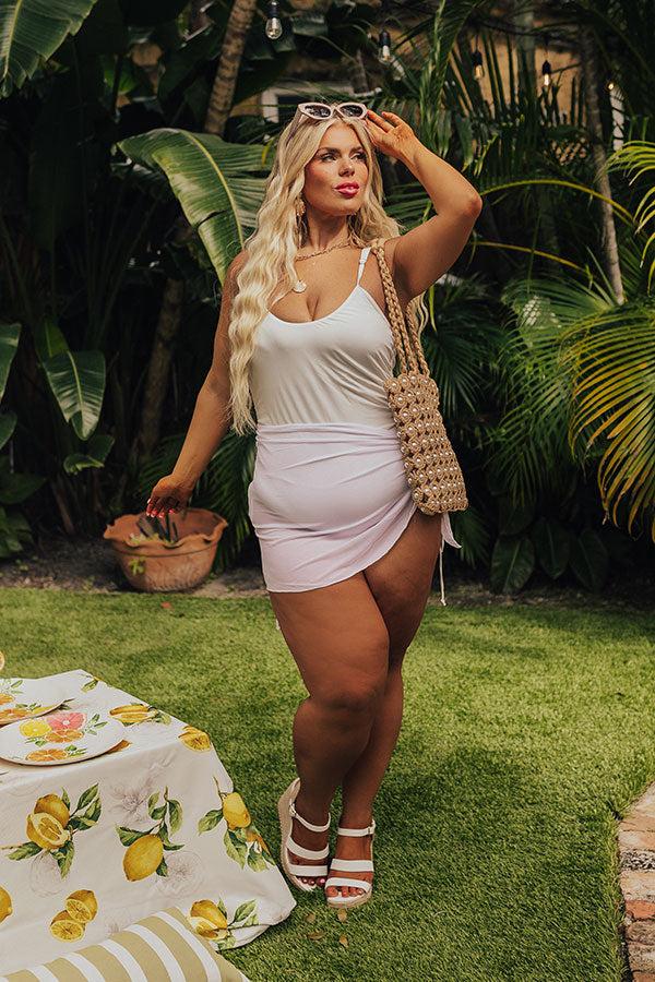 Ride The Tide One Piece Swimsuit in White Curves Product Image