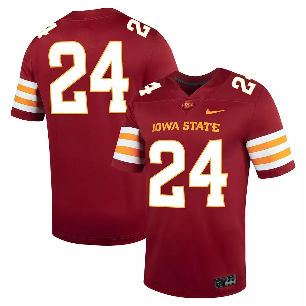 Men's Nike #24 Cardinal Iowa State Cyclones Untouchable Football Jersey,  Product Image
