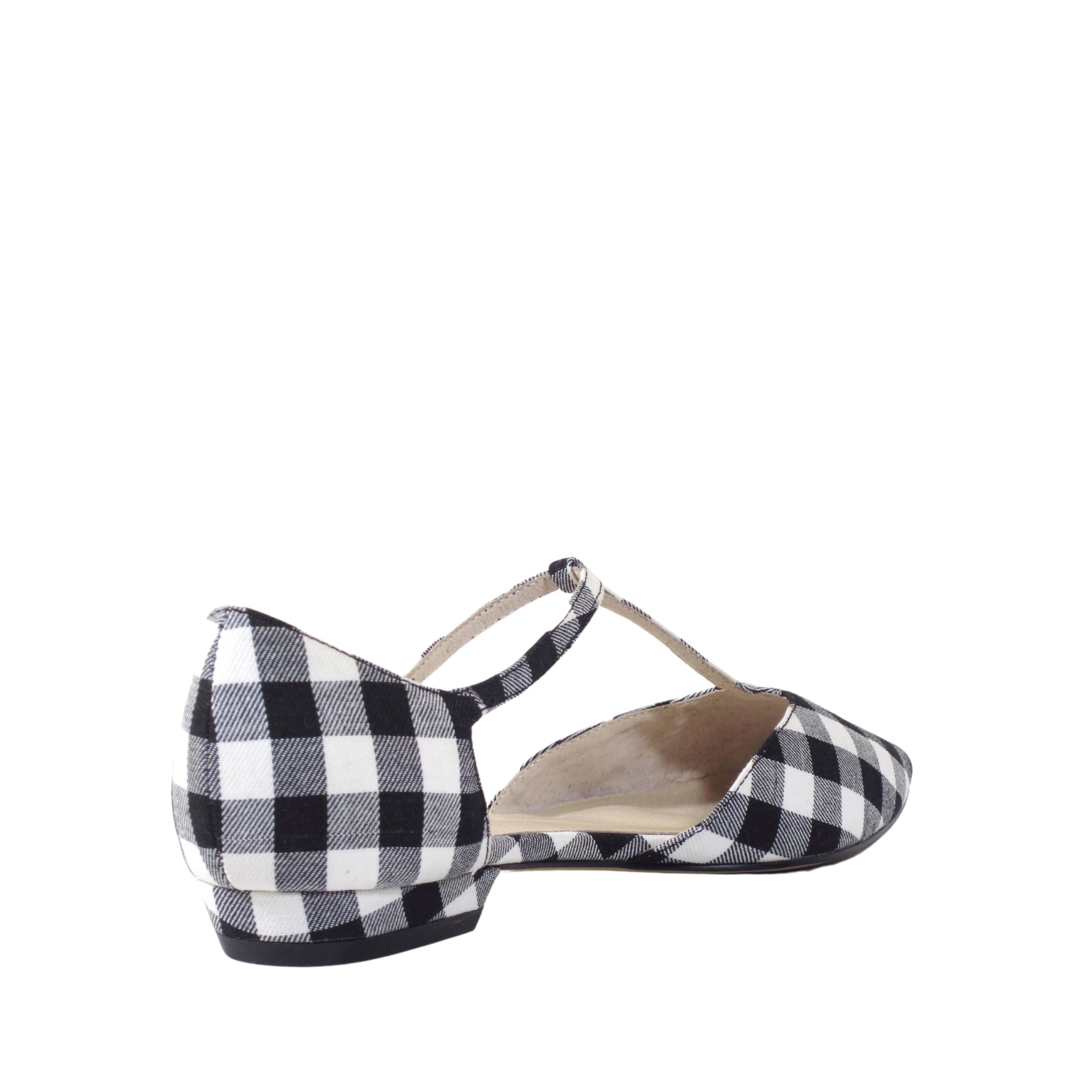 Garden Gingham T-Strap Flats Product Image