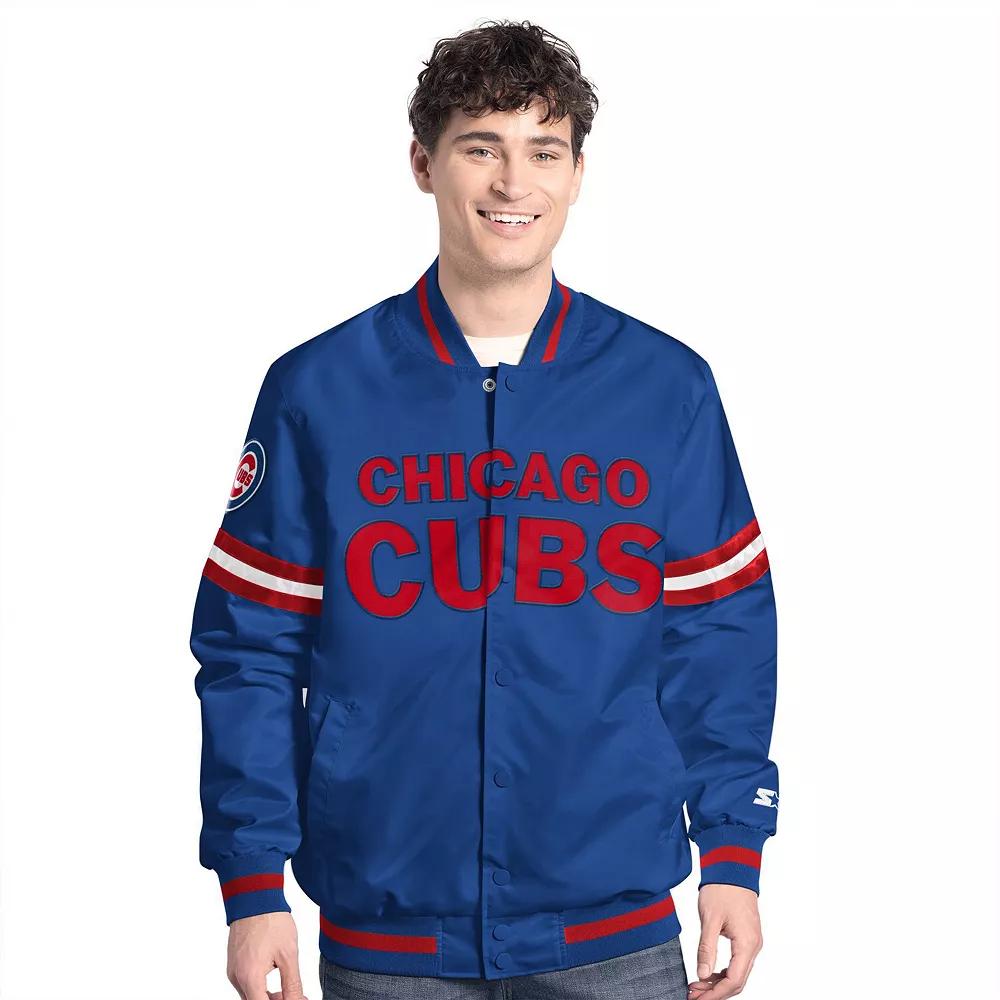 Men's Starter Royal Chicago Cubs Scout Full-Snap Varsity Jacket,  Product Image
