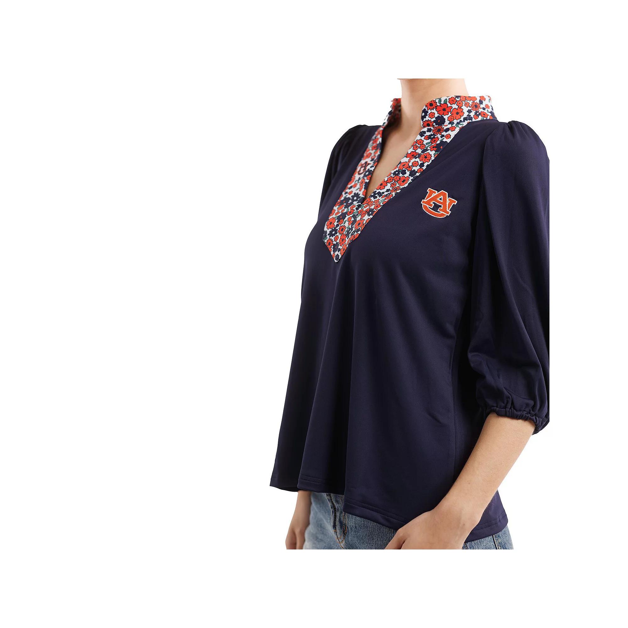 Womens Smith & Quinn Auburn Tigers Tailgate Collection Eliza Top Blue Product Image