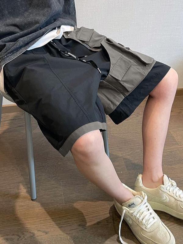 Men's Large Pocket Zipper Casual Shorts Product Image