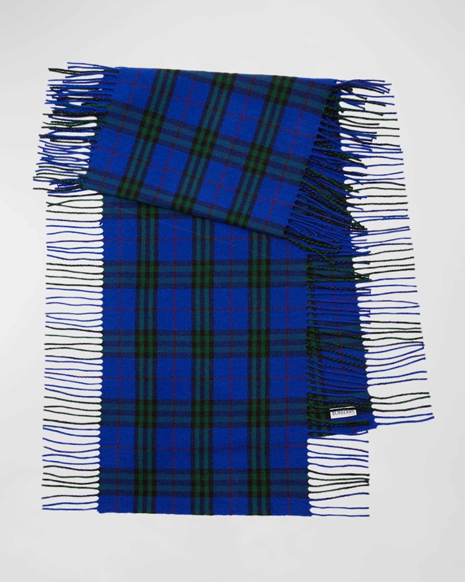 Men's Cashmere Check Rectangle Scarf Product Image
