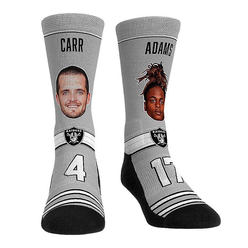 Rock Em Socks Derek Carr & Davante Adams Las Vegas Raiders Player Teammates Crew Socks, Mens Product Image