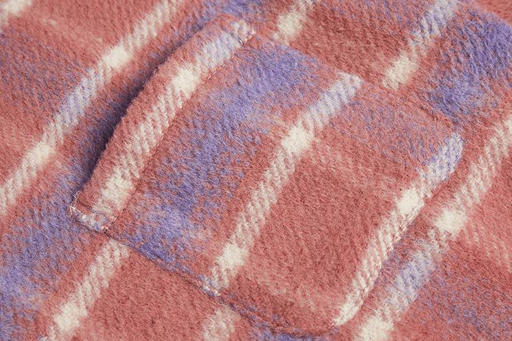 RT No. 2744 WOOLEN KNITTED PLAID COLLAR SHIRT Product Image