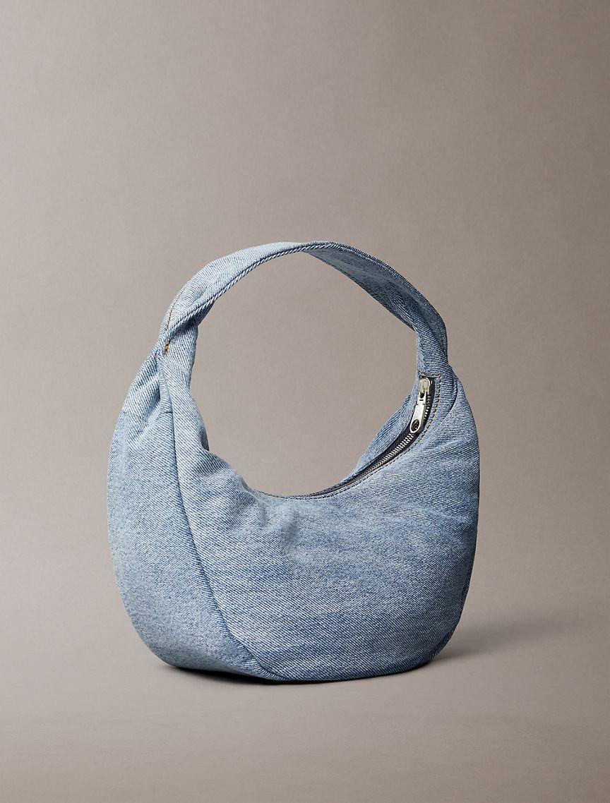 Denim Crescent Shoulder Bag Product Image
