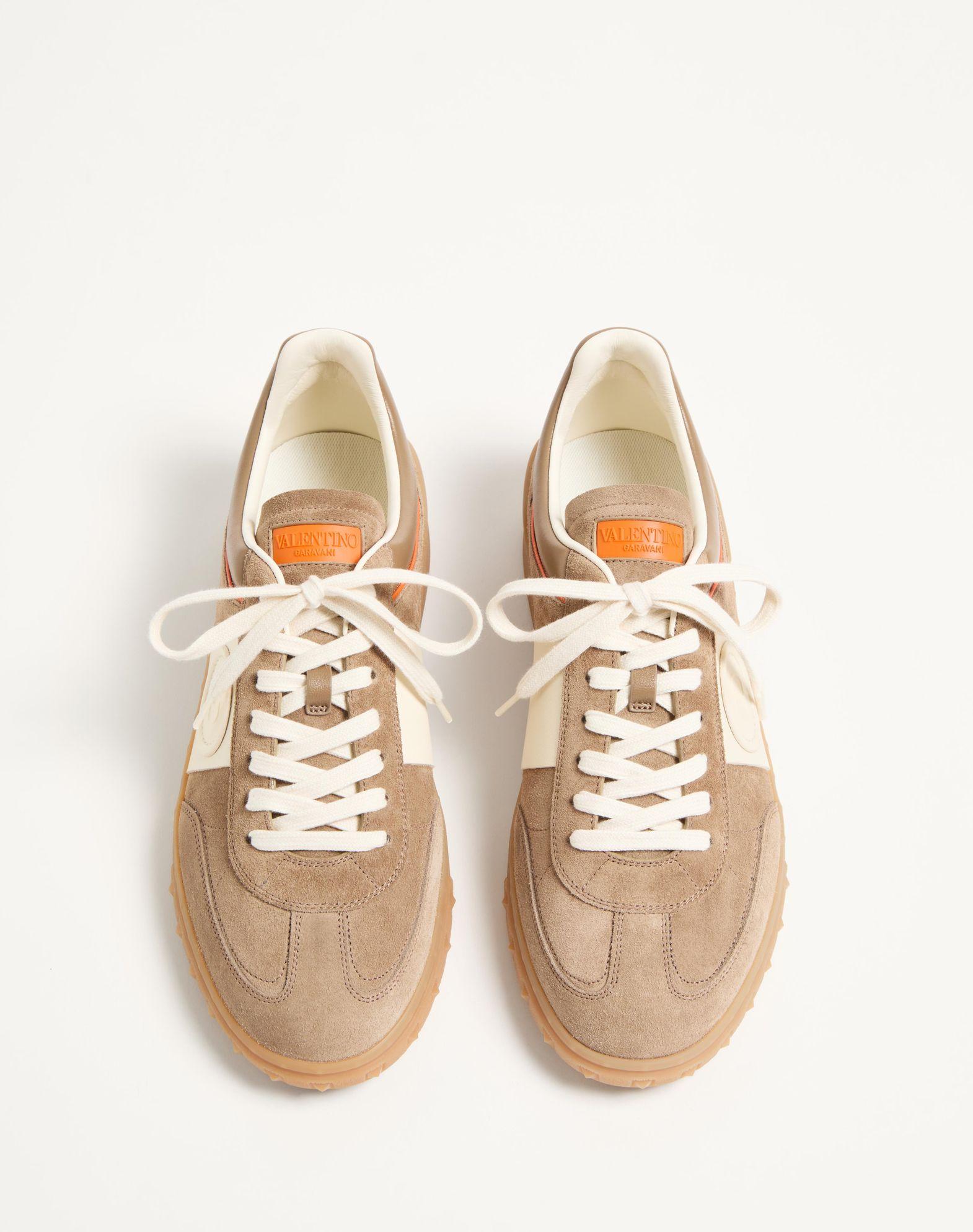 Upvillage Low Top Sneaker In Split Leather And Calfskin Nappa Leather Product Image