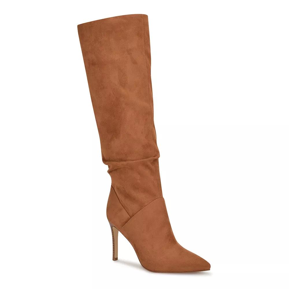 Nine West Perino Women's Stiletto Heel Knee-High Dress Boots, Size: 8.5, Red Product Image