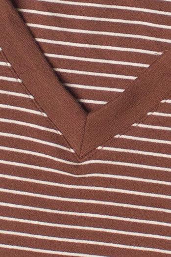 Striped Crop Polo Tee Product Image