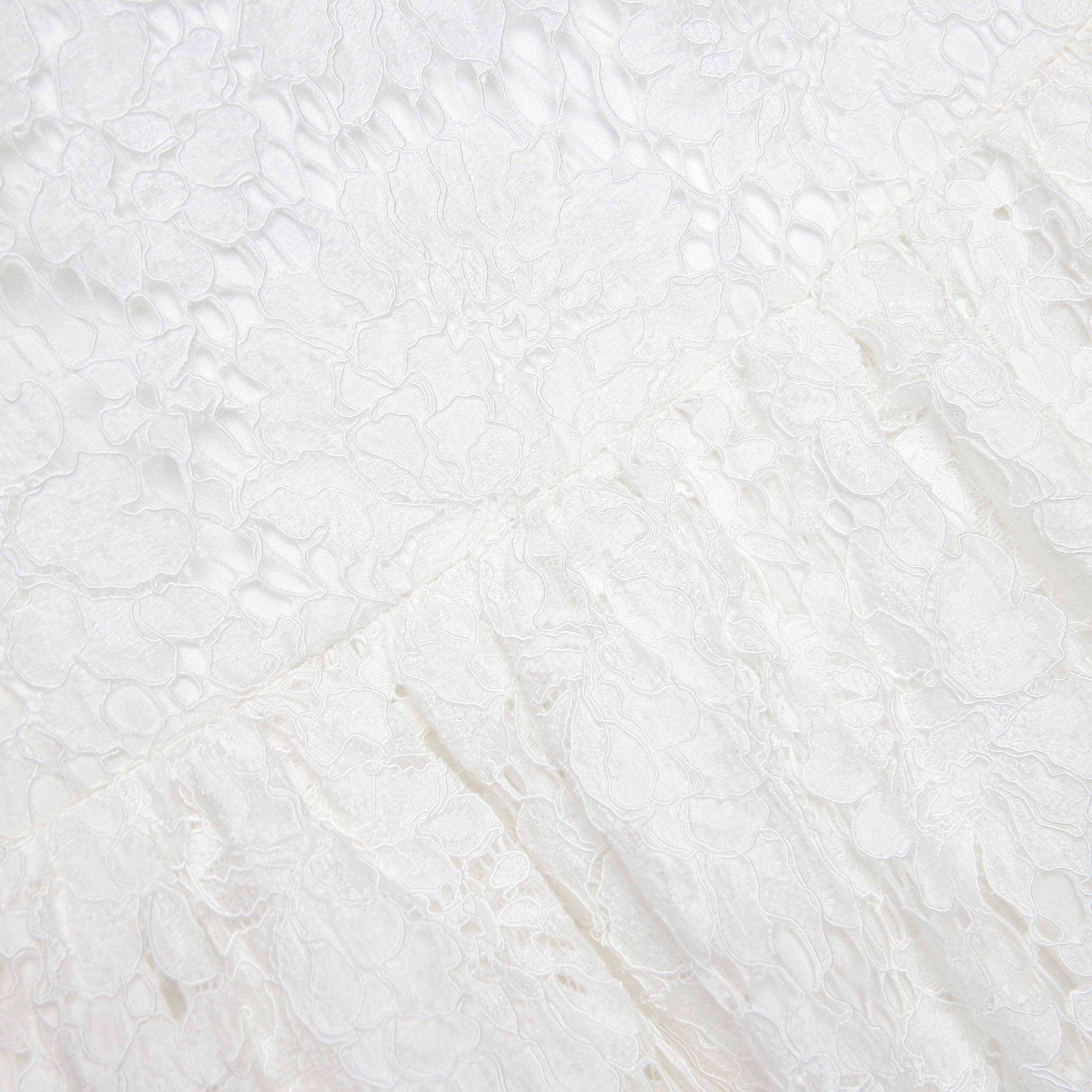 White Floral Lace Mini Dress Product Image