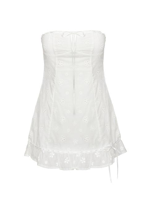 Molloy Strapless Mini Dress White Product Image
