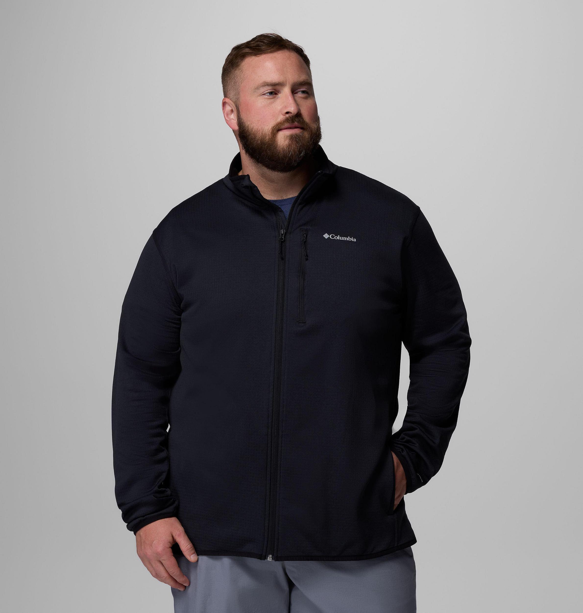 Columbia Mens Essential Hike Grid Fleece Full Zip Jacket - Big- Product Image