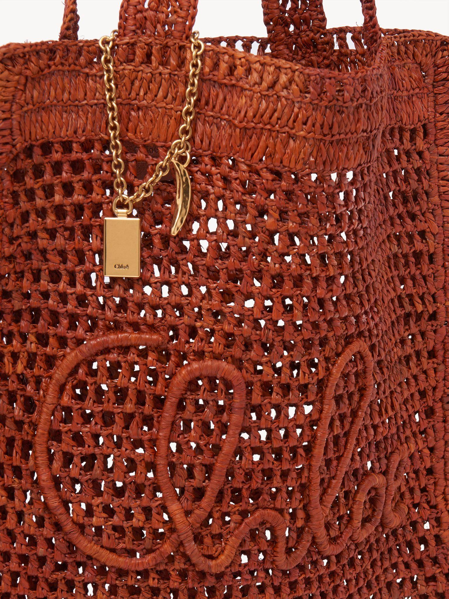 Summer Banana tote bag in raffia Product Image