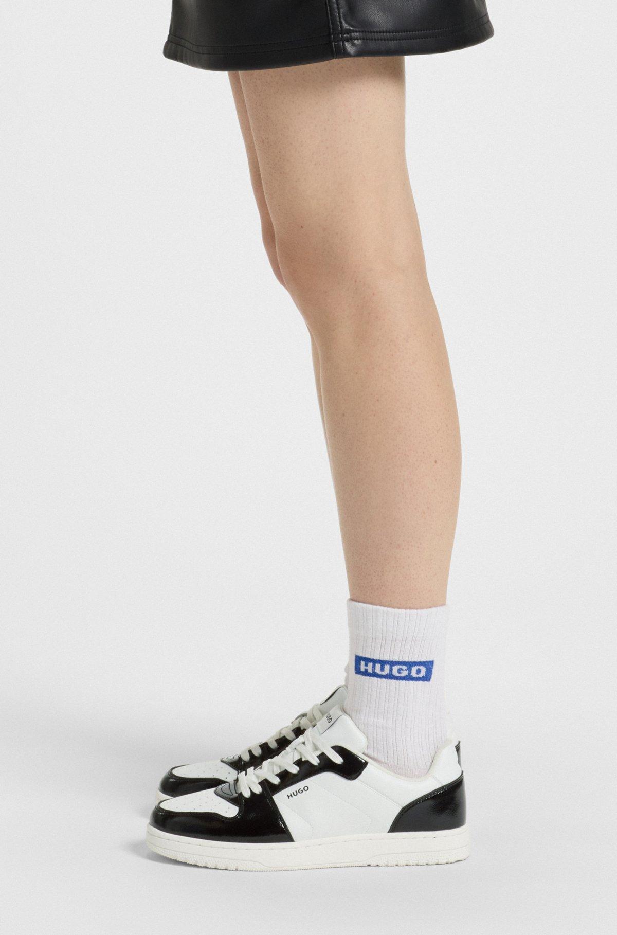 HUGO - Color-blocked trainers with logo details - White Product Image