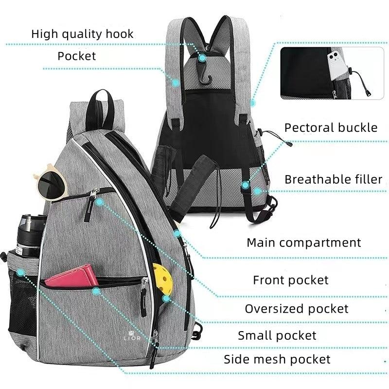 Lior Adjustable Crossbody Sling Bag Pickleball Backpack Product Image