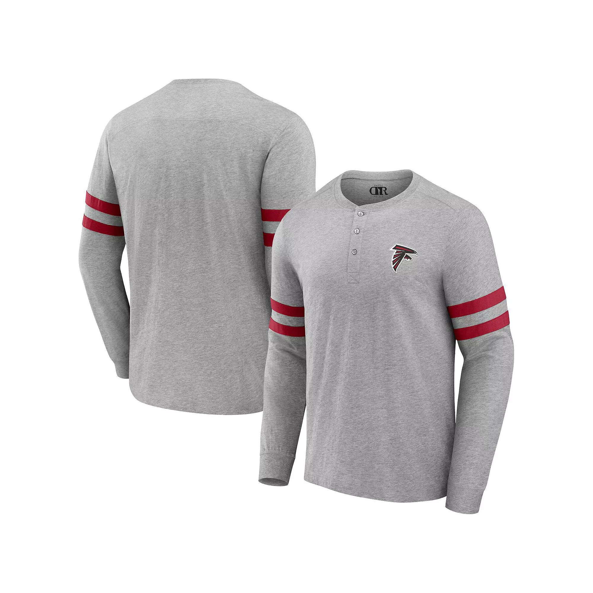 Men's NFL x Darius Rucker Collection by Fanatics Heather Gray New Orleans Saints Henley Long Sleeve T-Shirt,  Product Image