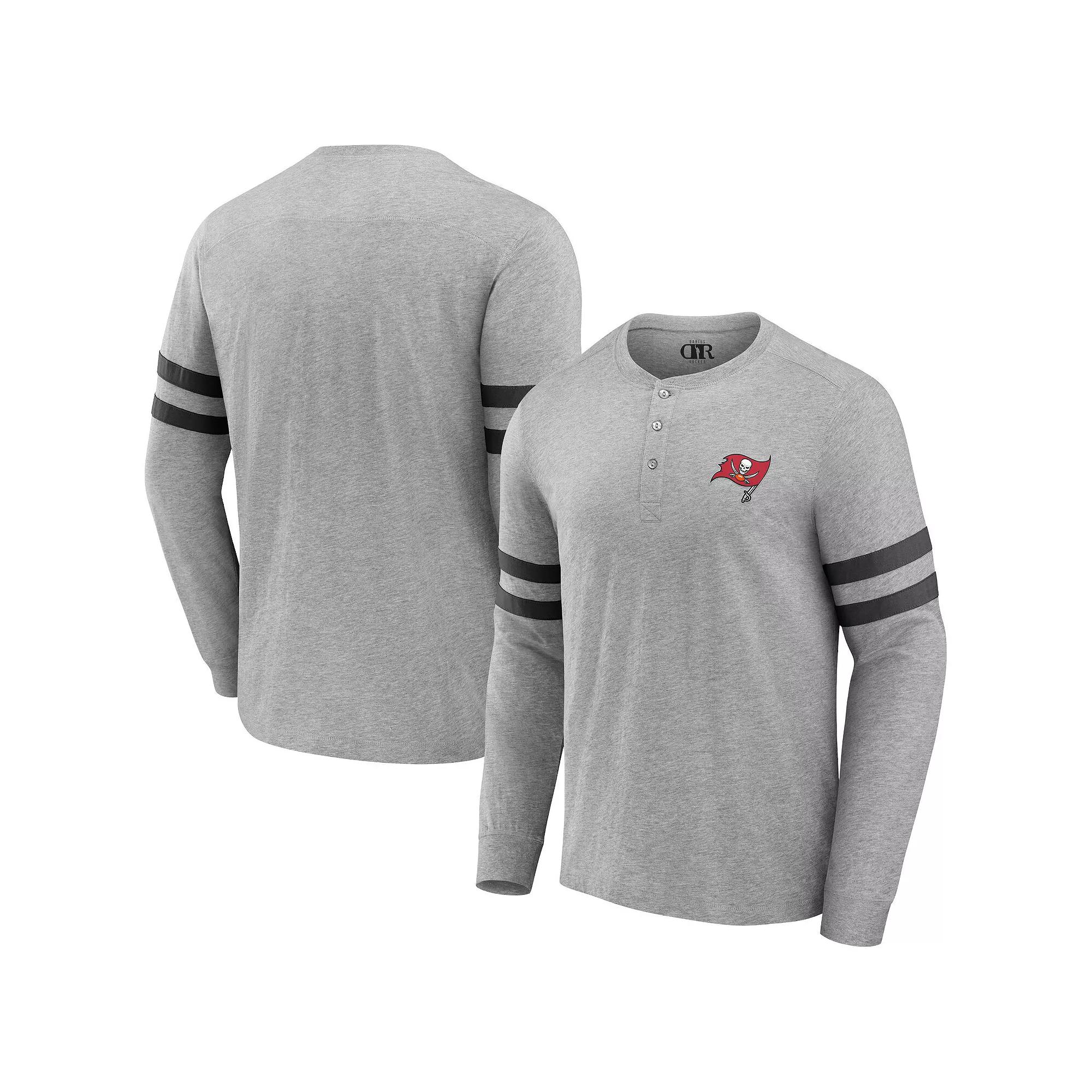 Men's NFL x Darius Rucker Collection by Fanatics Heather Gray New Orleans Saints Henley Long Sleeve T-Shirt,  Product Image