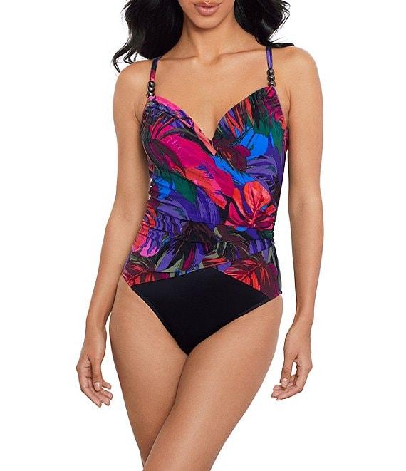 Magicsuit Summer Lovin Louise Printed Surplice Neck Hidden Underwire One Piece Swimsuit Product Image